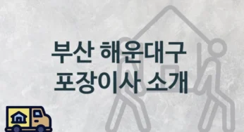 부산 해운대구 포장이사 업체 이사짐센터 소개, 난의도별 이사비용 및 일정