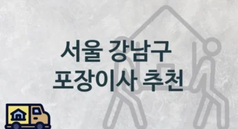서울 강남구 형태별 포장이사 업체 이사짐센터 소개, 이사 가격비용
