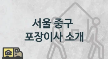 서울 중구 포장이사 업체 이사짐센터 소개, 난의도별 보관 이사 견적과 시기