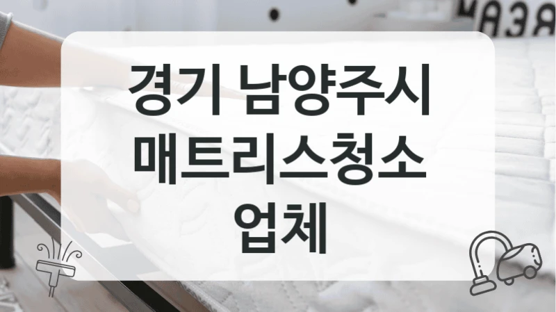 경기 남양주시
매트리스청소 업체