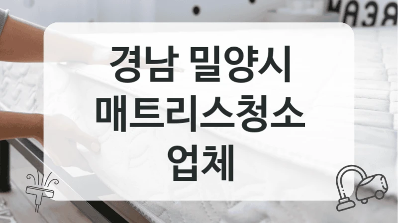경남 밀양시
매트리스청소 업체