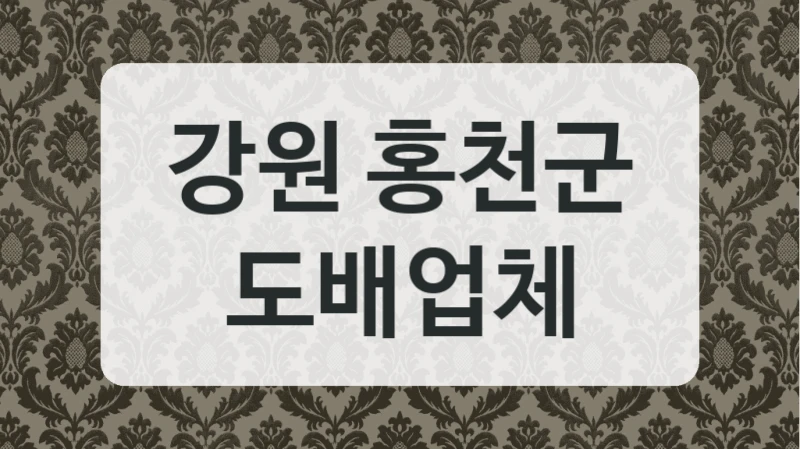 강원 홍천군 도배업체