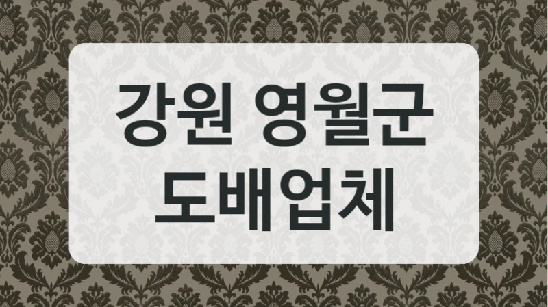 강원 영월군 도배업체